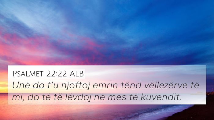 Psalmet 22:22 ALB Bible Verse Image