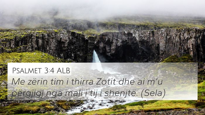 Psalmet 3:4 ALB Bible Verse Image