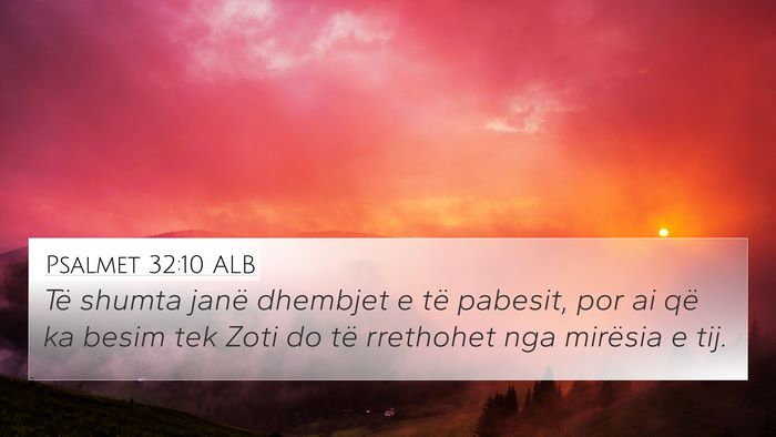 Psalmet 32:10 ALB Bible Verse Image