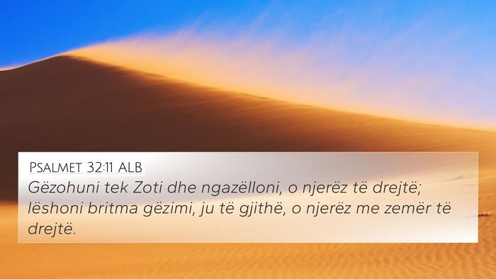 Psalmet 32:11 ALB Bible Verse Image