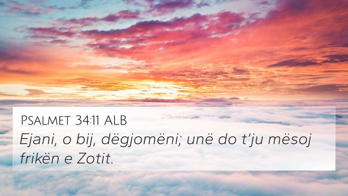 Psalmet 34:11 ALB Bible Verse Image