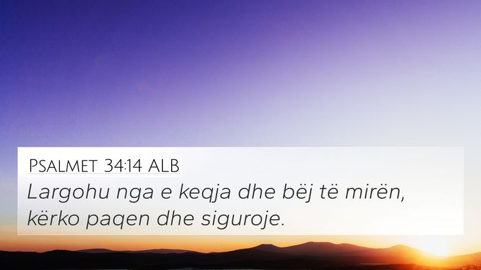 Psalmet 34:14 ALB Bible Verse Image