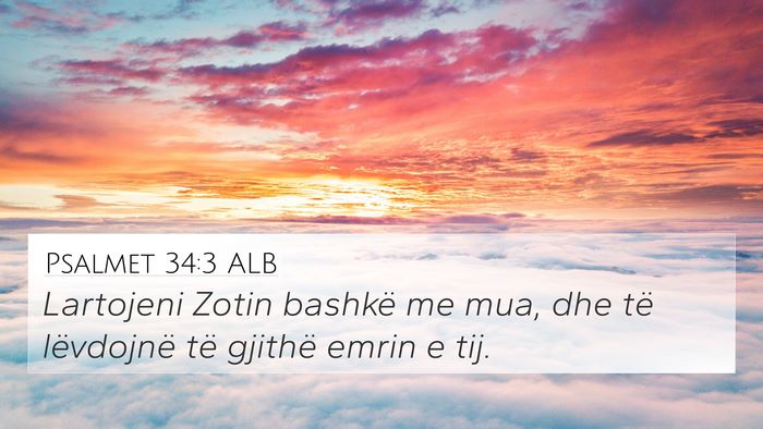 Psalmet 34:3 ALB Bible Verse Image
