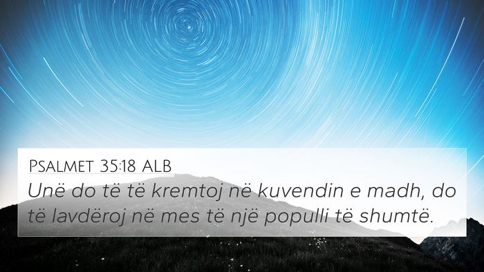 Psalmet 35:18 ALB Bible Verse Image