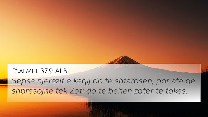 Psalmet 37:9 ALB Bible Verse Image