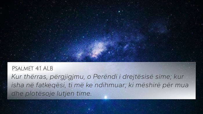 Psalmet 4:1 ALB Bible Verse Image