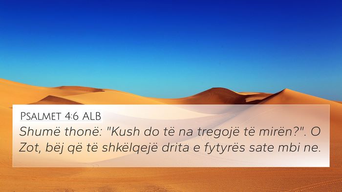 Psalmet 4:6 ALB Bible Verse Image