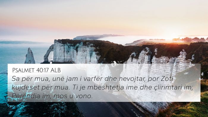 Psalmet 40:17 ALB Bible Verse Image