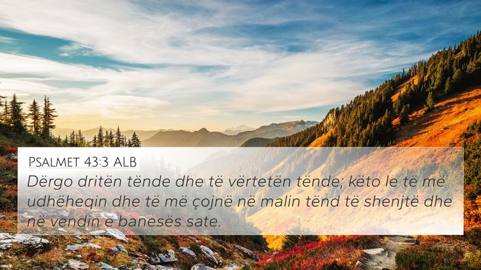 Psalmet 43:3 ALB Bible Verse Image