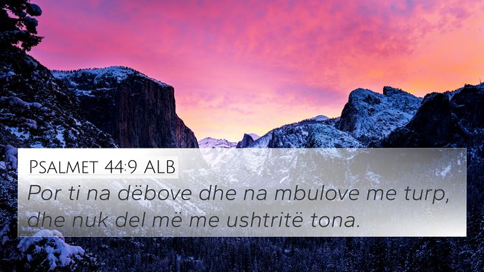 Psalmet 44:9 ALB Bible Verse Image