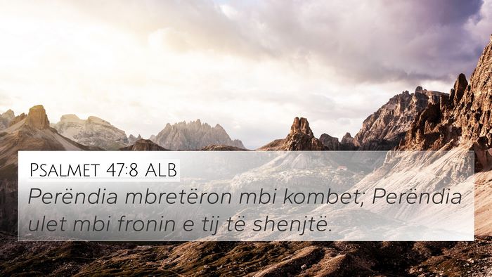 Psalmet 47:8 ALB Bible Verse Image