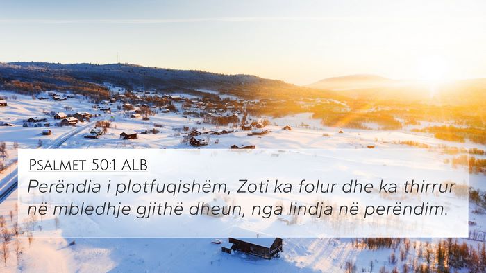 Psalmet 50:1 ALB Bible Verse Image