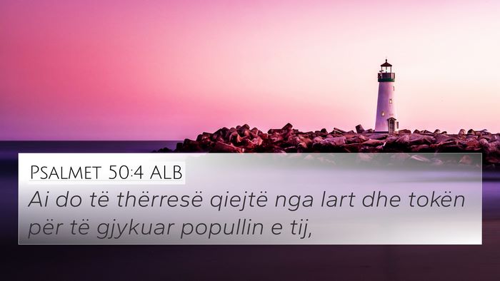 Psalmet 50:4 ALB Bible Verse Image