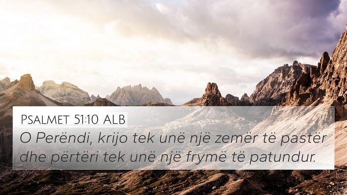 Psalmet 51:10 ALB Bible Verse Image
