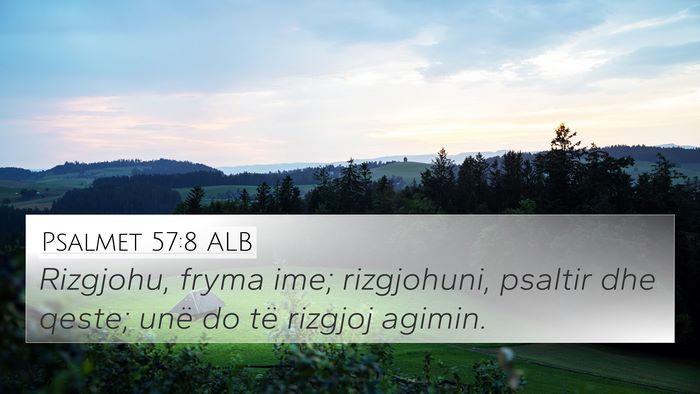 Psalmet 57:8 ALB Bible Verse Image