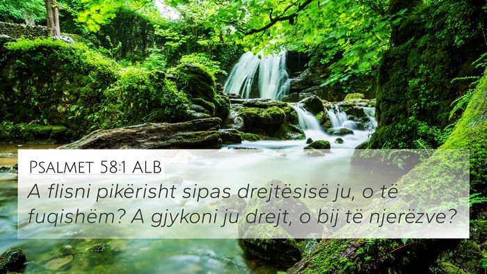 Psalmet 58:1 ALB Bible Verse Image