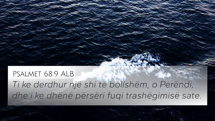 Psalmet 68:9 ALB Bible Verse Image