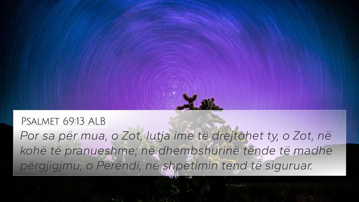 Psalmet 69:13 ALB Bible Verse Image