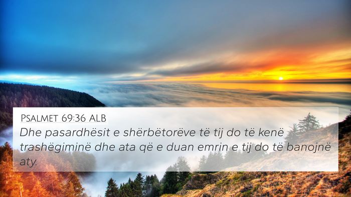 Psalmet 69:36 ALB Bible Verse Image