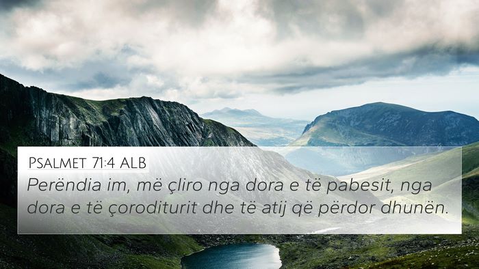 Psalmet 71:4 ALB Bible Verse Image
