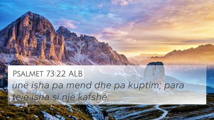 Psalmet 73:22 ALB Bible Verse Image