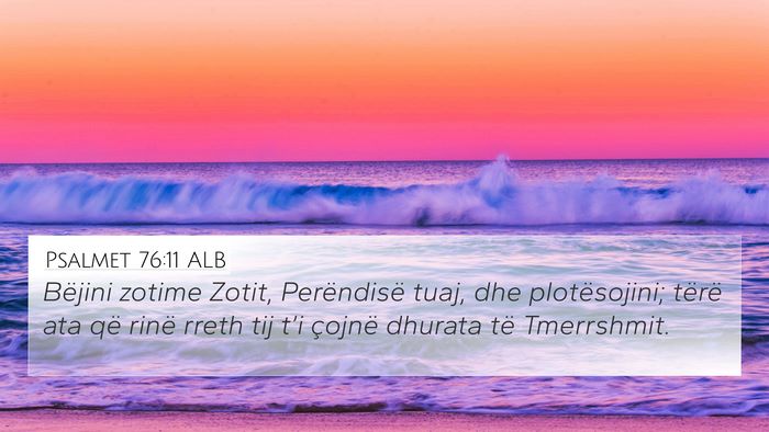 Psalmet 76:11 ALB Bible Verse Image