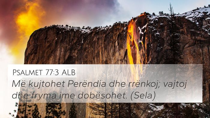 Psalmet 77:3 ALB Bible Verse Image