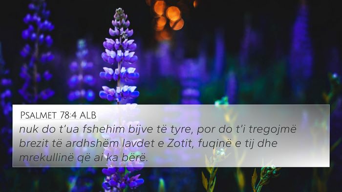 Psalmet 78:4 ALB Bible Verse Image