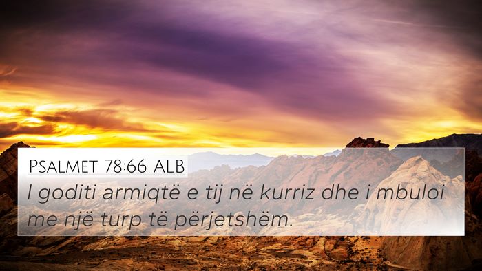 Psalmet 78:66 ALB Bible Verse Image