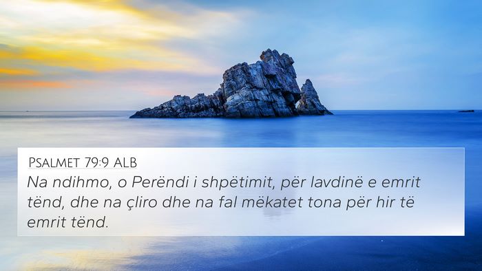 Psalmet 79:9 ALB Bible Verse Image