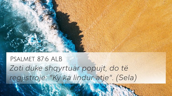 Psalmet 87:6 ALB Bible Verse Image