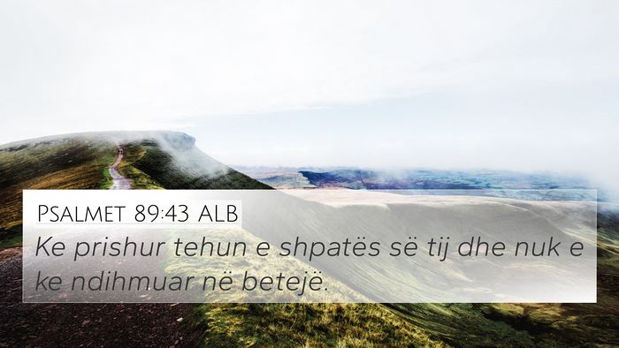 Psalmet 89:43 ALB 4K Wallpaper - Ke prishur tehun e shpatës së tij dhe nuk e ke - 4K Wallpaper Bible Verse