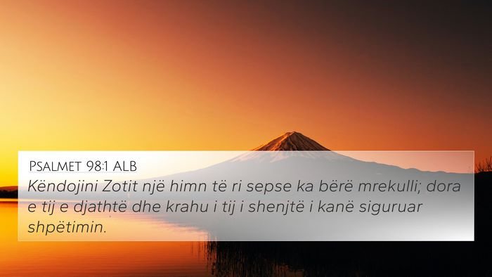 Psalmet 98:1 ALB Bible Verse Image