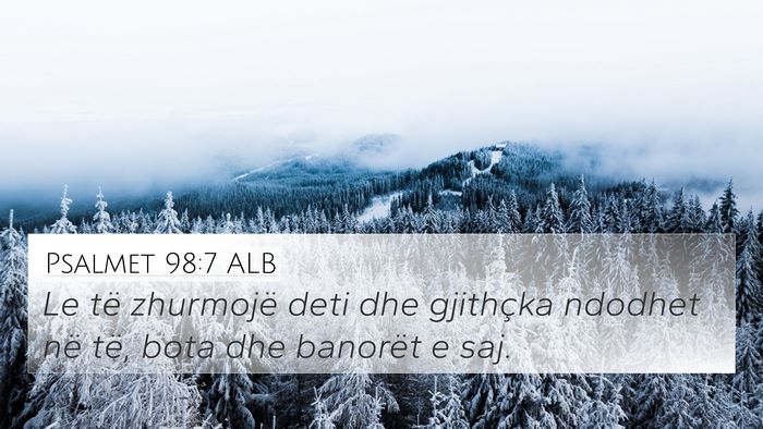 Psalmet 98:7 ALB Bible Verse Image
