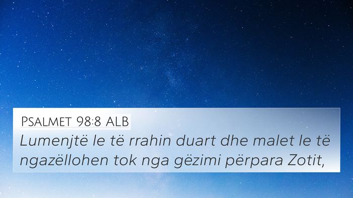 Psalmet 98:8 ALB Bible Verse Image