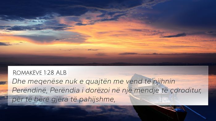 Romakëve 1:28 ALB Bible Verse Image