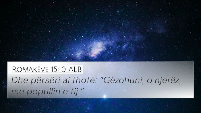 Romakëve 15:10 ALB Bible Verse Image