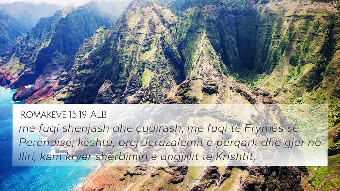 Romakëve 15:19 ALB Bible Verse Image
