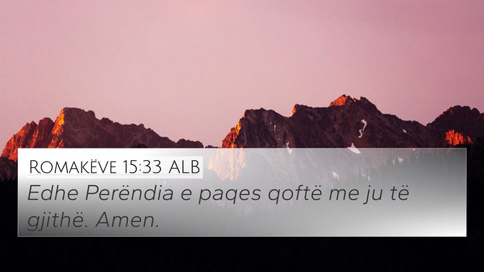 Romakëve 15:33 ALB Bible Verse Image