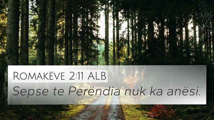 Romakëve 2:11 ALB Bible Verse Image