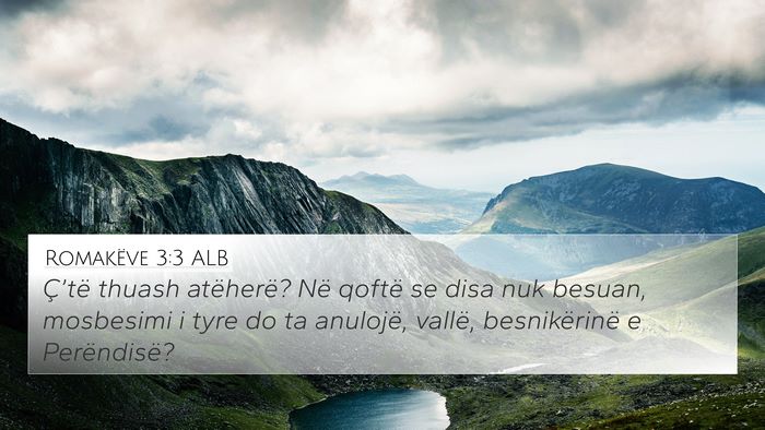 Romakëve 3:3 ALB Bible Verse Image