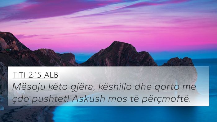 Titi 2:15 ALB Bible Verse Image