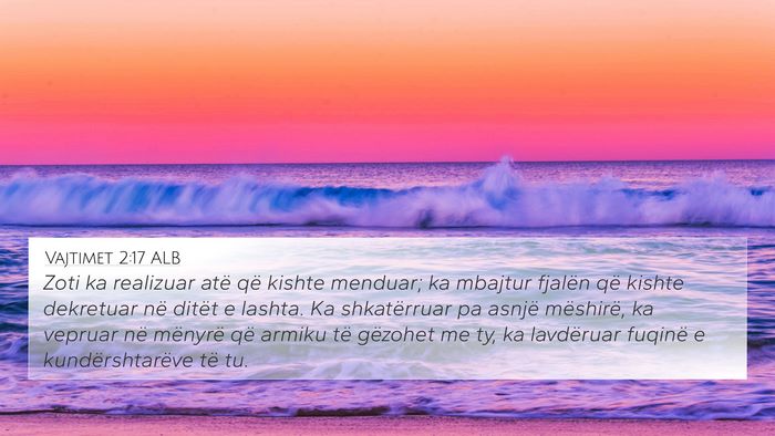 Vajtimet 2:17 ALB Bible Verse Image
