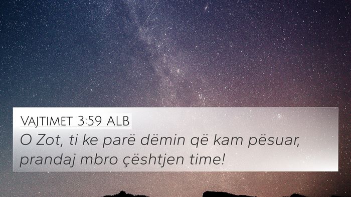 Vajtimet 3:59 ALB 4K Wallpaper - O Zot, ti ke parë dëmin që kam pësuar, - 4K Wallpaper Bible Verse