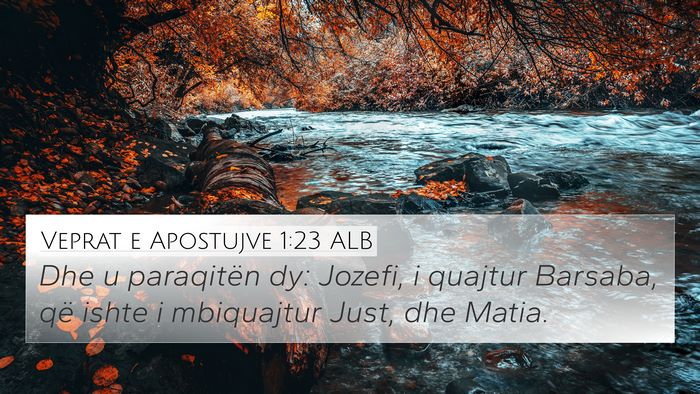 Veprat e Apostujve 1:23 ALB Bible Verse Image