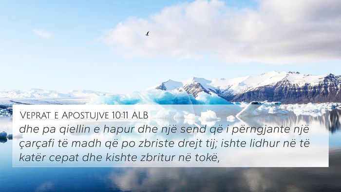Veprat e Apostujve 10:11 ALB Bible Verse Image