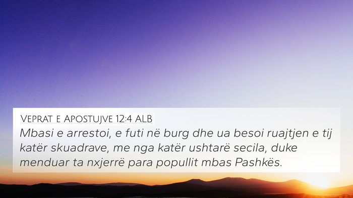 Veprat e Apostujve 12:4 ALB Bible Verse Image