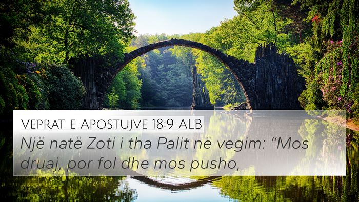 Veprat e Apostujve 18:9 ALB Bible Verse Image