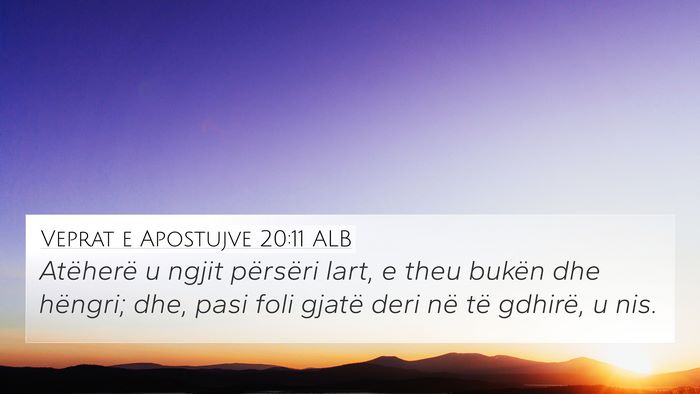 Veprat e Apostujve 20:11 ALB Bible Verse Image