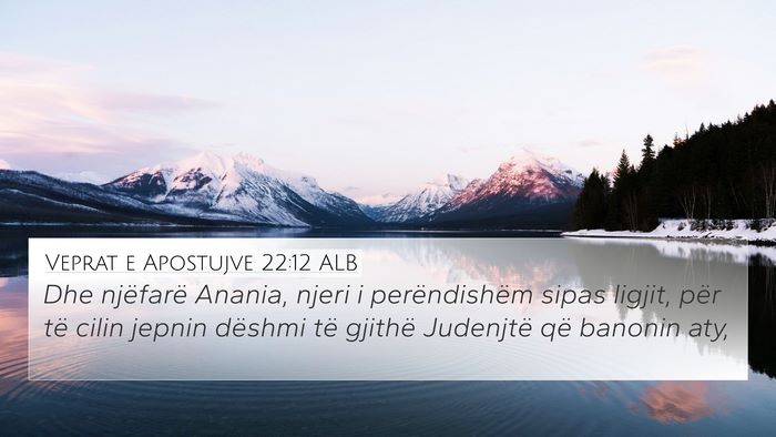 Veprat e Apostujve 22:12 ALB Bible Verse Image